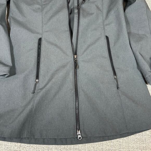 Eddie Bauer Women Softshell Grey Coat with Hood Medium - Picture 5 of 7